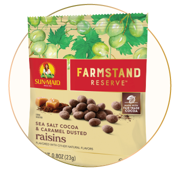 Farmstand Reserve Sea Salt Cocoa and Caramel Dusted Raisins